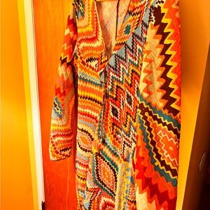 Zara Red and Gold Sleeveless Maxi Dress